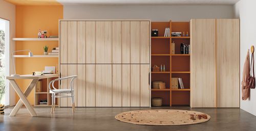 Guarda-roupa contemporâneo - SAO PAULO - Lagrama - em madeira / com portas de correr / infantil