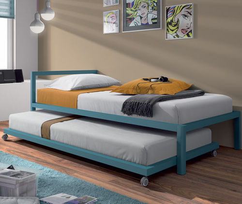Cama com dossel - Sistema Midi - de solteiro / contemporânea / com cabeceira