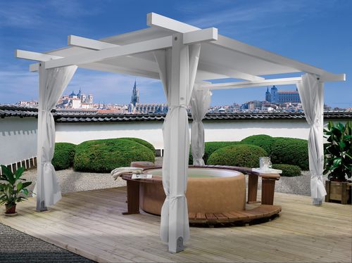 Pérgola em madeira - NO LIMITS - IL CEPPO - com cobertura em tela
