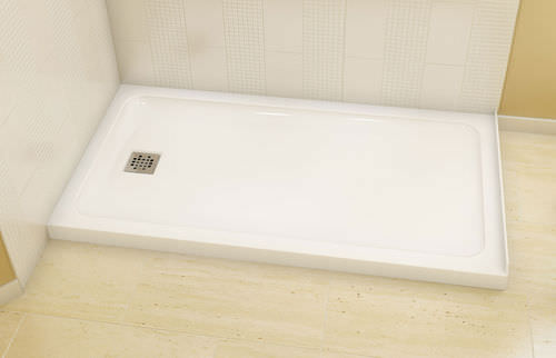 Piso de box retangular - OLYMPIA SQUARE 60 - MAAX bathroom - de sobrepor / em acrílico