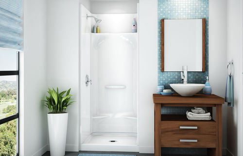 Cabine de banho em acrílico - KDS 3232 - MAAX bathroom - com porta de abrir / quadrada