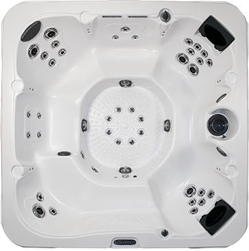 Spa de embutir - MERIDIAN - DIMENSION ONE SPAS - quadrado / de 6 lugares / para ambiente interno