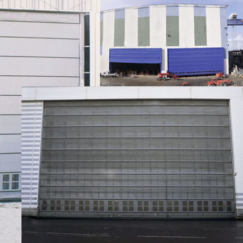 Porta industrial seccionada - NERGECO - metálica / automática / para hangar