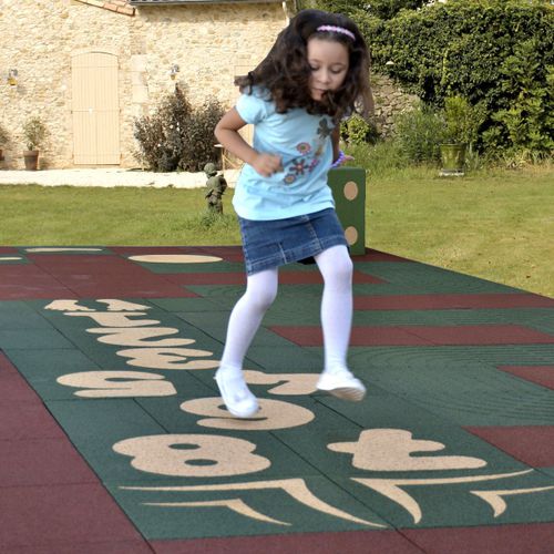 Revestimento de piso em borracha - HEXDALLE® HOPSCOTCH - HEXDALLE - em EPDM / para ambiente externo / para ambiente interno