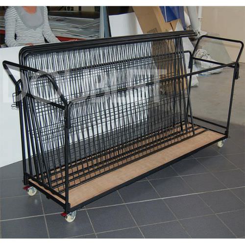 Carrinho porta-cadeiras - UNIVERSEL : 75006 - DOUBLET - da linha comercial / em aço / em madeira