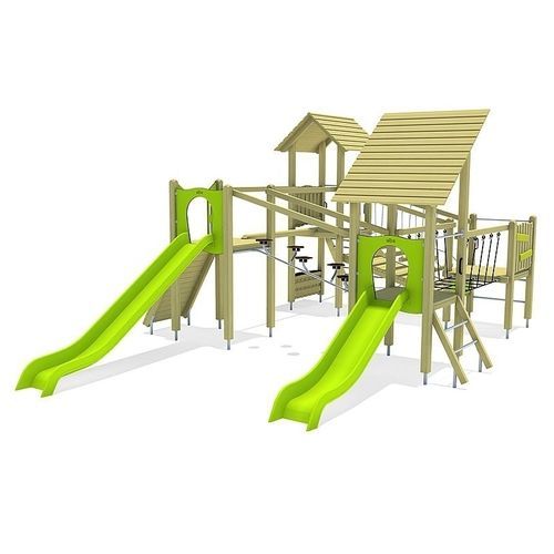 Estrutura lúdica para parque infantil - MERU    - eibe Produktion + Vertrieb GmbH & Co KG - em aço / em madeira / em HPL