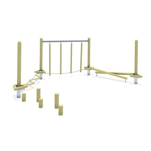 Circuito de obstáculos para parque infantil - COMBINATION 02  - eibe Produktion + Vertrieb GmbH & Co KG - de Slalom / para ambiente externo / de passo