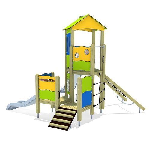 Estrutura lúdica para parque infantil - WINNI  - eibe Produktion + Vertrieb GmbH & Co KG - em aço / em HPL / modular