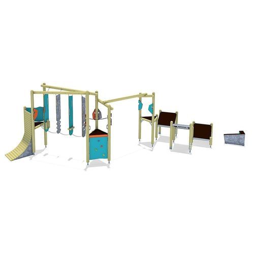 Estrutura lúdica para parque infantil - JUMP CONTEST  - eibe Produktion + Vertrieb GmbH & Co KG - em HPL / modular / para escalada