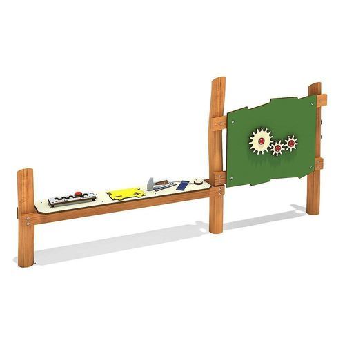 Estrutura lúdica para parque infantil - COUNTER CAR WORKSHOP - eibe Produktion + Vertrieb GmbH & Co KG - para creche / em aço inoxidável / em acácia-bastarda