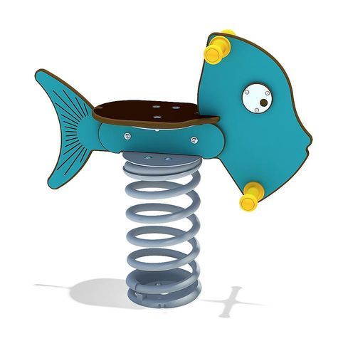 Gangorra de mola em aço galvanizado - FISH - eibe Produktion + Vertrieb GmbH & Co KG - em HPL / animal / monolugar