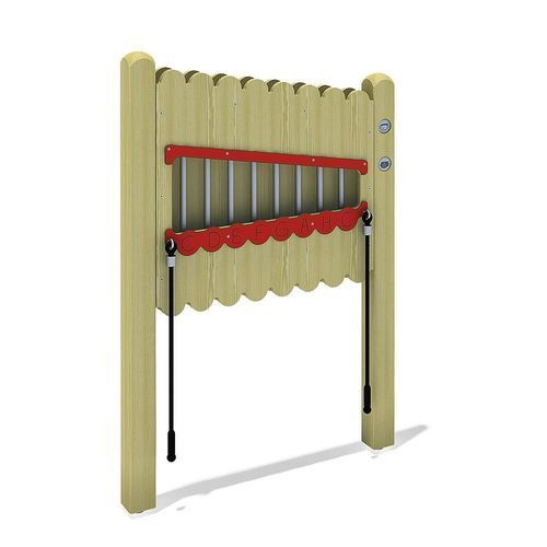 Estrutura lúdica para parque infantil - ELEPHANT XYLOPHONE - eibe Produktion + Vertrieb GmbH & Co KG - em madeira / em aço inoxidável / musical