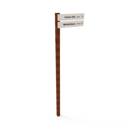 Placa de sinalização em aço Corten - CORTEX - Empreinte signalétique - de orientação / para espaços públicos / industrial