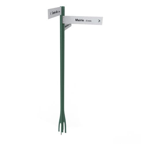 Placa de sinalização em aço termolacado - Racine  - Empreinte signalétique - em aço Corten / de orientação / para ambiente externo