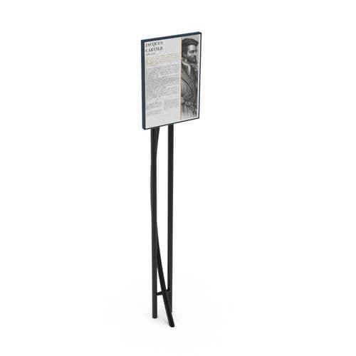 Painel informativo de piso - LIERRE - Empreinte signalétique - para ambiente externo / em aço termolacado / de lava esmaltada