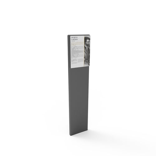 Totem de sinalização - ARTSTEEL - Empreinte signalétique - em aço termolacado / em aço Corten / em pedra vulcânica esmaltada