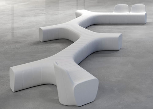 Banco para espaço público de design original - TRACKS - botton & gardiner urban furniture - em polietileno / modular