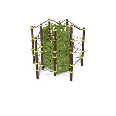 Estrutura lúdica para escalada - GeoPlex 5-Post Tower w/Cables - Design 5100 - LANDSCAPE STRUCTURES - para parque infantil / em aço / em aço revestido a pó