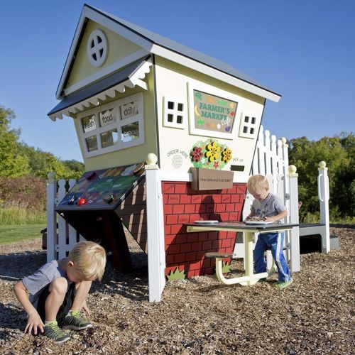 Casa de brincar para ambiente externo - Market Café EN - Design 6119 - LANDSCAPE STRUCTURES - para parque infantil
