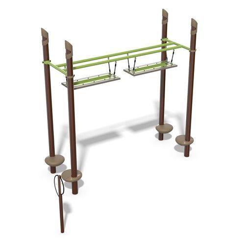 Academia ao ar livre da linha comercial - FitCore&trade; Extreme Unstable Bridge  - Design 6191 - LANDSCAPE STRUCTURES - para ambiente externo