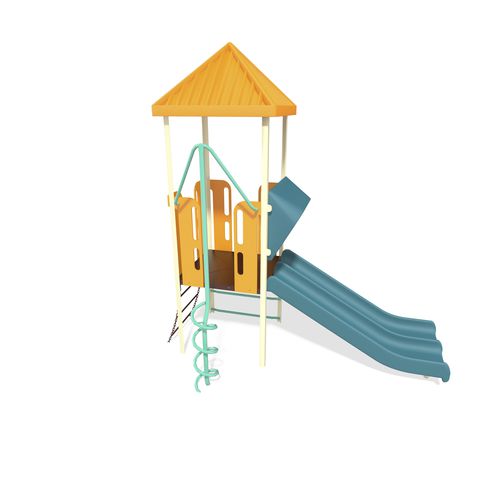 Estrutura lúdica para parque infantil - PlaySense - Design 32 - LANDSCAPE STRUCTURES - em aço revestido a pó / em polietileno / em plástico reciclado