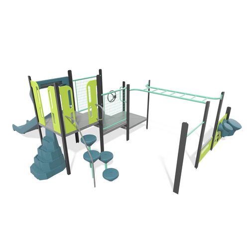 Estrutura lúdica para parque infantil - PlaySense - Design 60 - LANDSCAPE STRUCTURES - em aço revestido a pó / em polietileno / modular