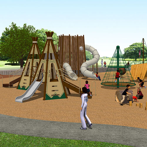 Estrutura lúdica para parque infantil - INCLUSIVE NATURE - little tikes - em madeira