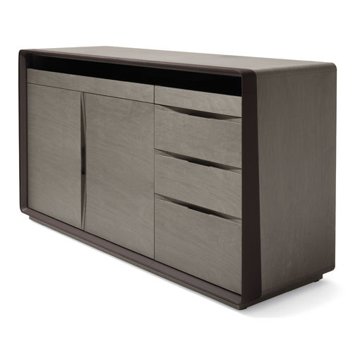 Cômoda contemporânea - FRAME - GIORGETTI - em madeira / em couro / em mármore