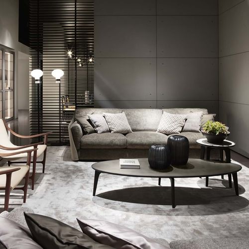 Sofá contemporâneo - VITTORIA  - GIORGETTI - em tecido / em couro / com capa removível