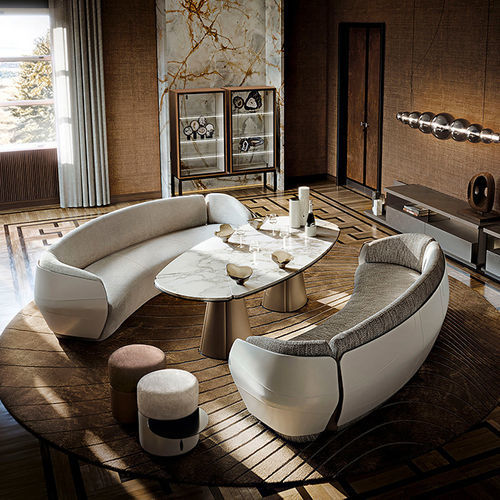 Sofá de design original - LORELEI - GIORGETTI - para ambiente interno / em tecido / em madeira