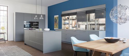 Cozinha contemporânea - CLASSIC-FS | IOS-M - LEICHT - em vidro / em madeira / com ilha