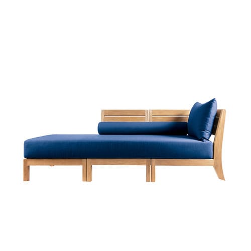 Divã contemporâneo - EXETER - Tectona - em Sunbrella® / em teca / de jardim