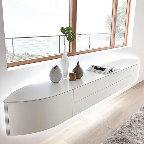 Buffet aparador suspenso - NAVIS  - hülsta - contemporâneo / em cerâmica / em nogueira