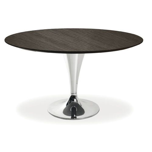 Mesa contemporânea - DISCOVERY - CUCINE LUBE - em metal cromado / com base em metal cromado / redonda