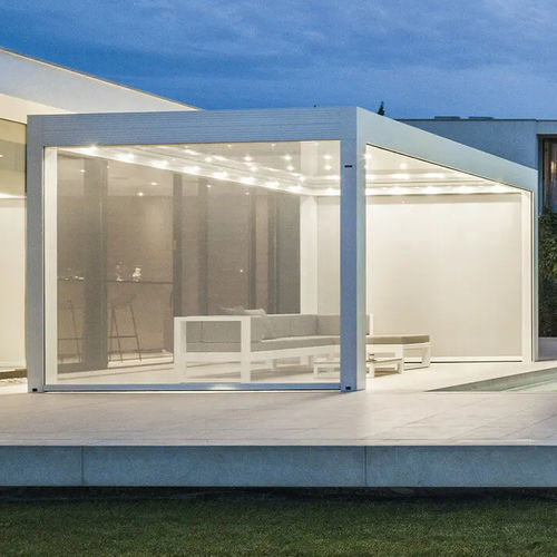 Pérgola metálica - PRIMOŠTEN - CROATIA - Gibus SPA - com lâminas quebra-sol / bioclimática / com proteção solar