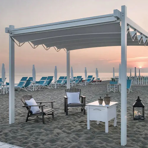 Gazebo em madeira - FORTE DEI MARMI - ITALY - Gibus SPA - com cobertura de lona / com estrutura em madeira / da linha comercial