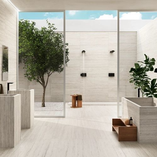 Placas de revestimento em grés porcelanato - THERMAE VERSO - NovaBell - polida / 3D / com acabamento fosco