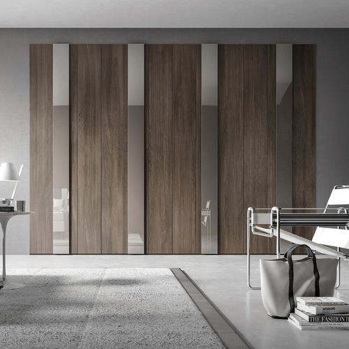 Guarda-roupa contemporâneo - 376 - TUMIDEI - em alumínio laqueado / em laminado melamínico / com portas de abrir
