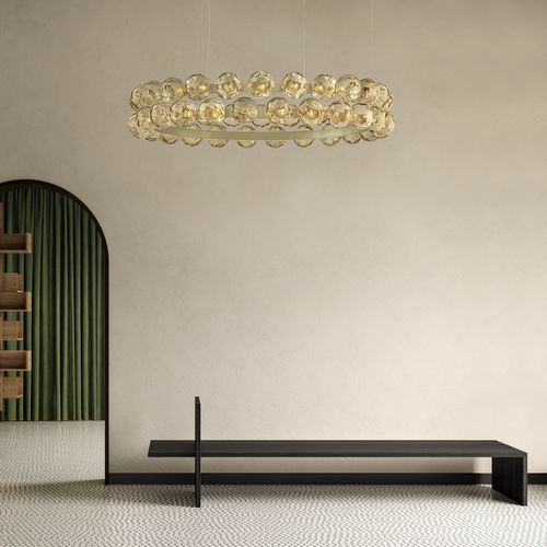 Lustre contemporâneo - MURANÉ R - PANZERI - em vidro soprado / em alumínio extrudado / da linha comercial
