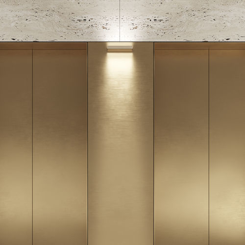 Arandela contemporânea - GONIO - PANZERI - para ambiente interno / em alumínio extrudado / em titânio