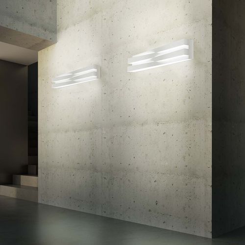 Arandela contemporânea - CROSS - PANZERI - para ambiente interno / metálica / em vidro