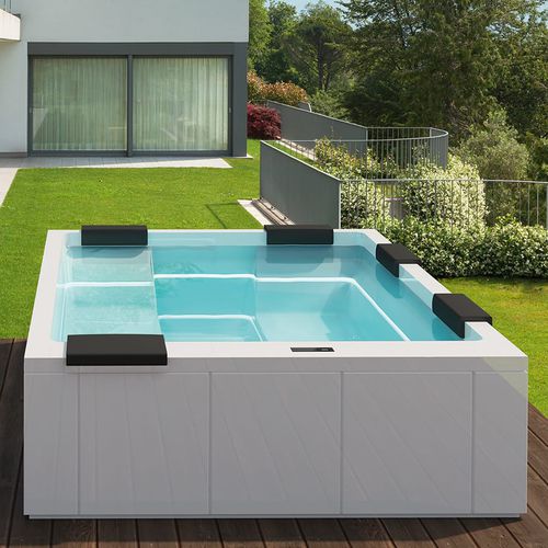 Spa acima do piso - MAYA - GRUPPO TREESSE - retangular / de 6 lugares / de 5 lugares
