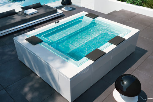 Spa acima do piso - ZEN ACTIVE - GRUPPO TREESSE - retangular / de 4 lugares / para ambiente externo