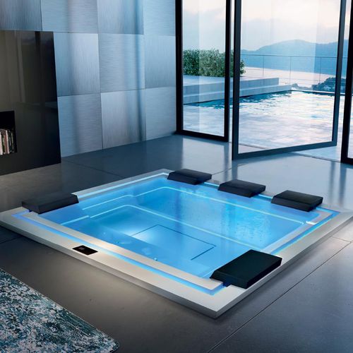 Spa de embutir - ZEN - GRUPPO TREESSE - retangular / de 8 lugares / para ambiente interno