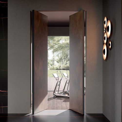 Porta interna - INFINITO 10 - LINVISIBILE - em madeira / em vidro / em alumínio anodizado