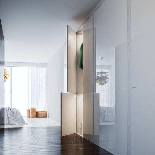 Porta para armário interna - EXTRA - LINVISIBILE - em madeira / em alumínio / em laminado