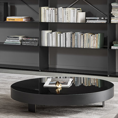 Mesa de centro contemporânea - Jazz - BONALDO - em vidro / em cerâmica / com base em metal pintado