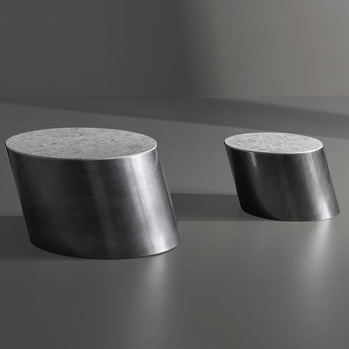 Mesa de centro contemporânea - Pisa - BONALDO - em vidro / metálica / em cerâmica