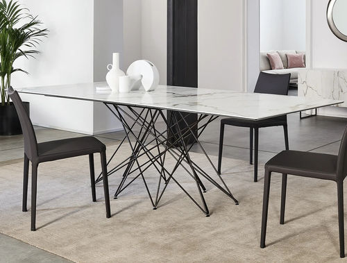 Mesa de jantar contemporânea - Octa - BONALDO - em carvalho / em nogueira / com folheado de madeira