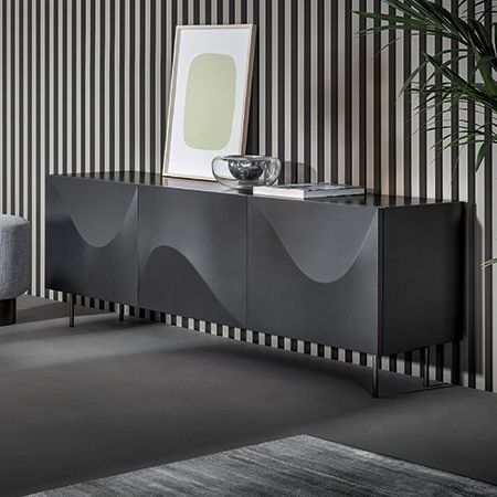 Buffet aparador contemporâneo - Vertigo - BONALDO - em poliuretano / em metal pintado / em madeira laqueada